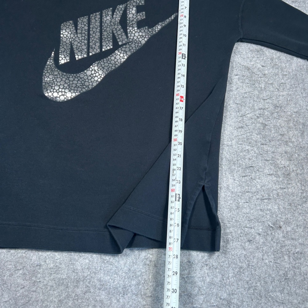 Nike Sweatshirt Women Medium Black Graphic Pullover Activewear Athleisure - Picture 7 of 16